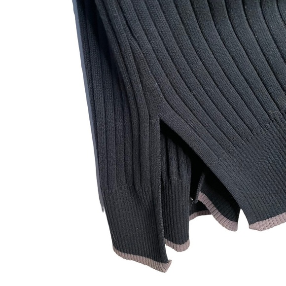 Michael Stars Black Long Sleeve Ribbed Duster Long Cardigan XS Anthropologie - Picture 10 of 12